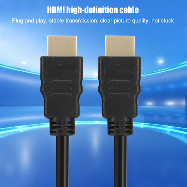 Guldbelagt Ultra HD 4K HDMI-kabel til stationære computere, digitale tv'er, routere, bærbare computere (0,5 m)