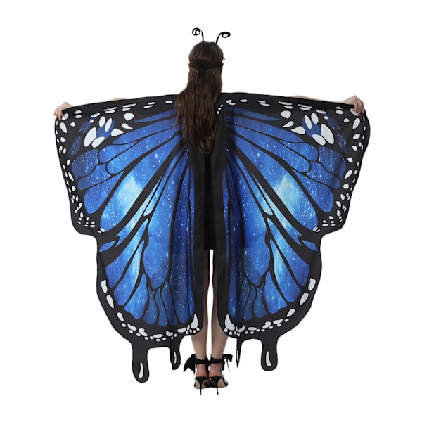 Vuxen Magdans Butterfly Wings Sjal sapphire