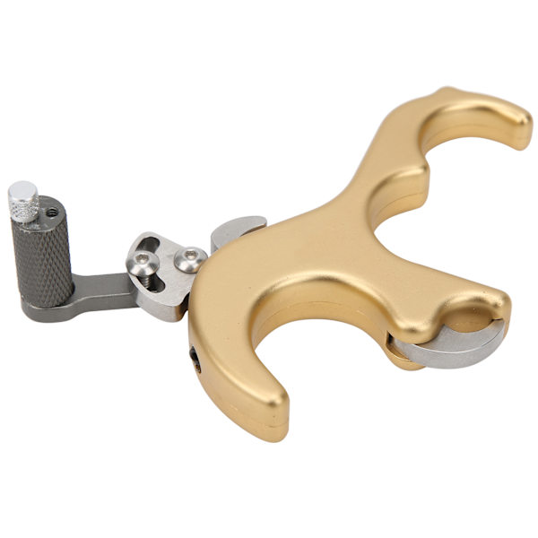 Aluminiumlegering bågskytteutlösningshjälpmedel fingergrepp justerbar avtryckare tumme bågutlösning guld