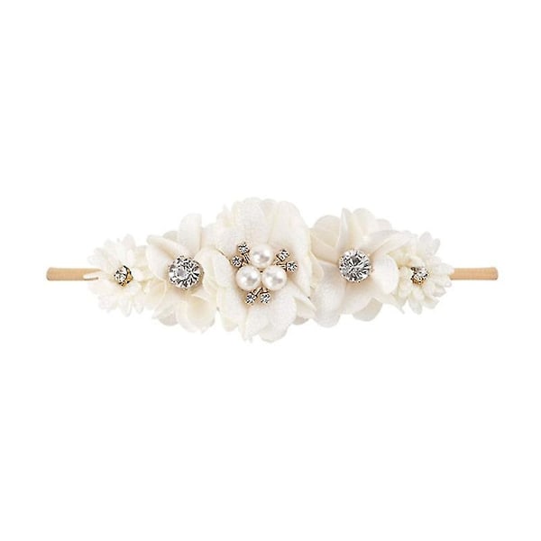 Baby Girl Princess Headband with Artificial Flowers