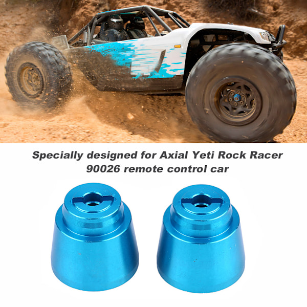 Aluminiumlegering Bakhjul Sekskant Navadapter for Axial Rock Racer 90026 RC Bil (Blå)