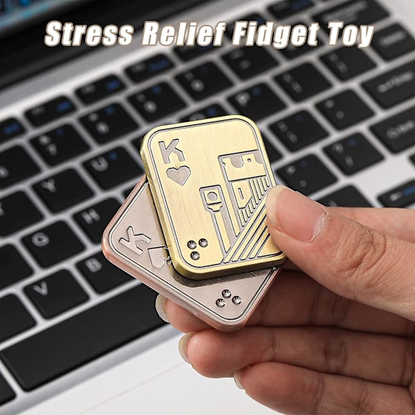 Magnetisk Metall Fidget Leksak - Poker Push Card Slider, Stressavlastande Leksak, Mäns EDC Haptic Mynt, Kontorsgåva