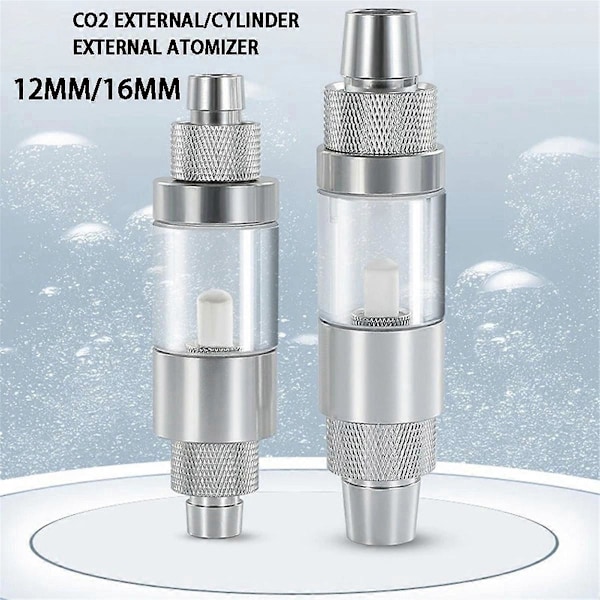 Akvarie CO2 Diffuser Observerbar Hurtig Indsættelse 12mm