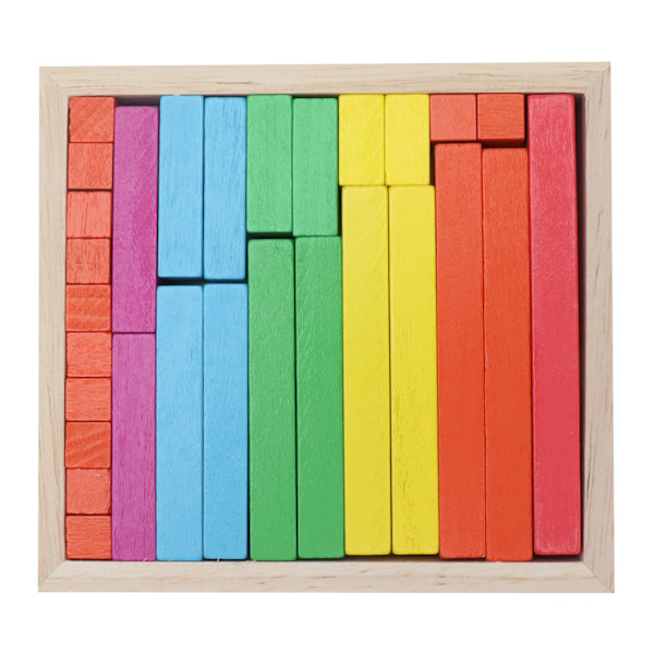 Färgglada Cuisenaire-stavar i trä, individuella kit för barn att räkna, material för hemundervisning