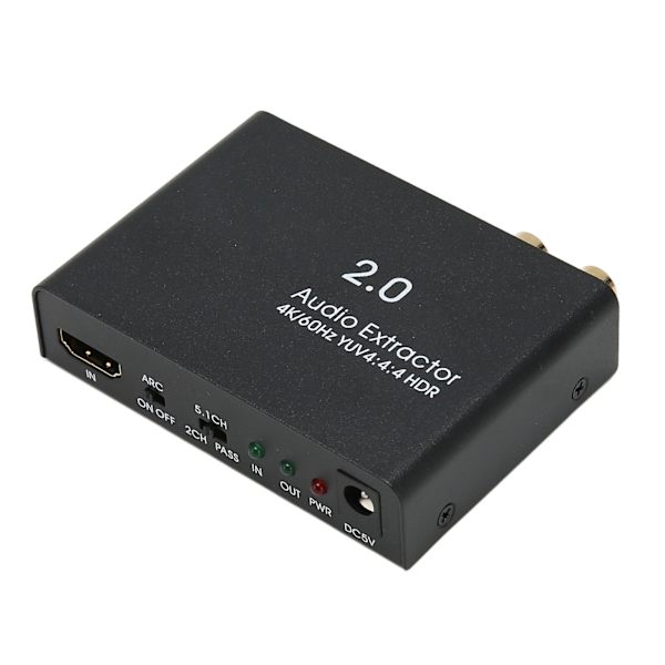 HD Multimedia Interface Lydudtrækker Splitter 4K 60Hz HD Multimedia Interface Lydkonverter Adapter US Stik 100-240V