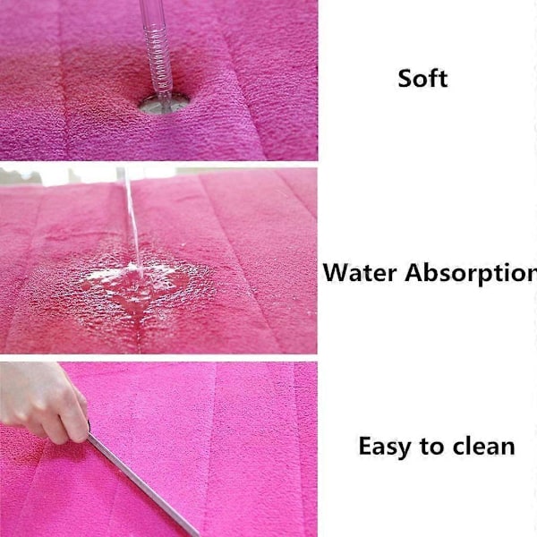 Badeværelsestæppe Skridsikker Bademåtte Absorberende Bademåtte Badeværelsestæppe Bademåtter Brusemåtter (50x80 Cm, Blå)