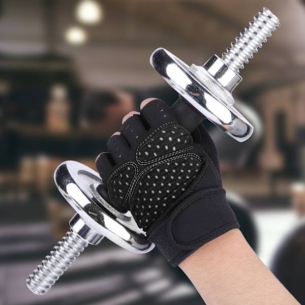 Vikter Lyfthandske Gym Träning Fitness Handledsträning Övning Sport(Svart S)