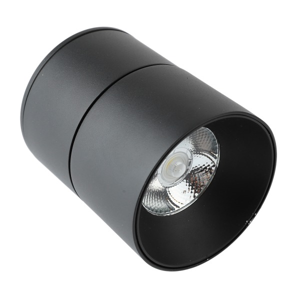 Overflatemontert antirefleks LED-taklys 110 til 240V sammenleggbar roterende spotlight for stue svart