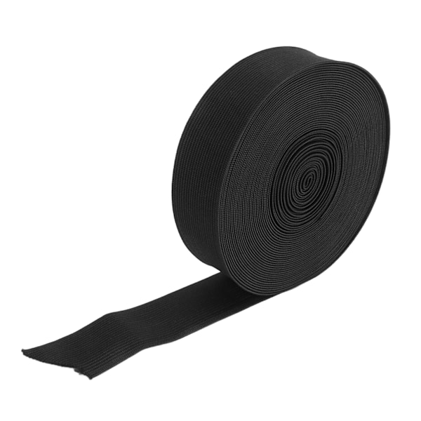 Elastiskt band 10 yards svart 3,5 cm/1,4 tum bredd tjockare DIY skärning bekväm andningsbar sy elastisk rulle för hantverk
