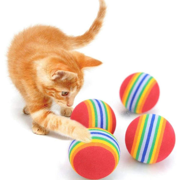 Interactive Cat Foam Ball Toy Set - 12 delar för rebound-träning och oändligt kul med ditt husdjur