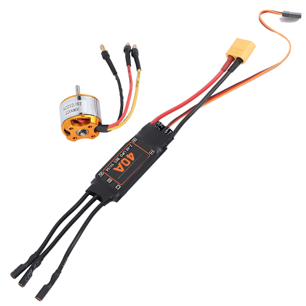 2212 KV2200 Motor 40A børsteløs ESC XT60 RC Motor ESC Sæt til Drone Helikopter FPV
