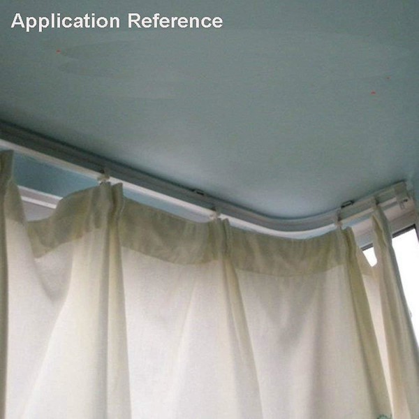 Legeret fleksibel plastloftsmonteringsstang til vinduesgardin, hvid, 200 cm