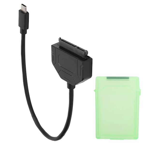 TypeC SATA -sovitin 2,5 tuuman USB 3.0 10G SSD HDD kiintolevyasema Kaapeli suojakotelo (vihreä)
