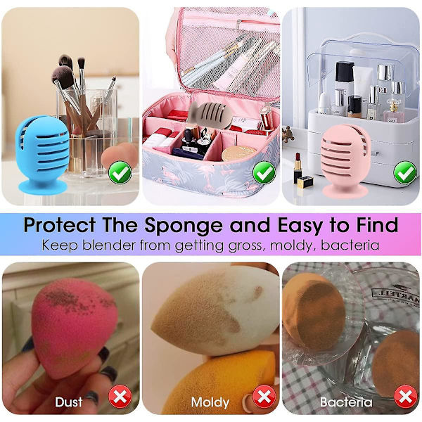 Meikkisienen pidike - Silicone Beauty Blender case (2 pakkaus)
