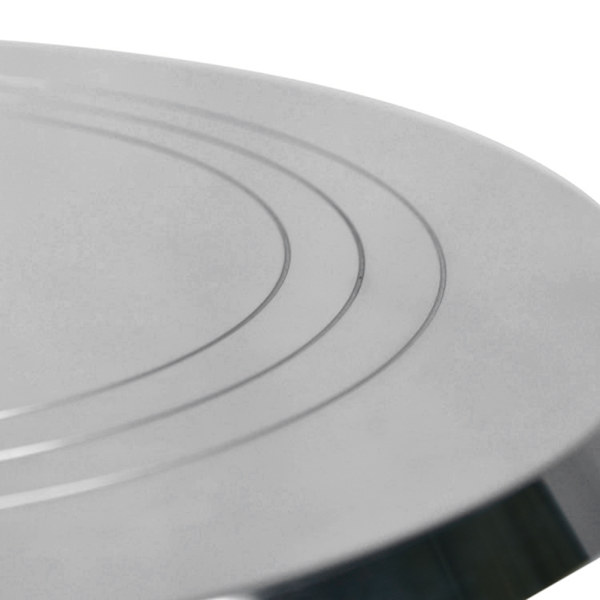 12 tums kakdekoreringskarusell för kakor och desserter Aluminiumlegering karusell med halkfri silikonbotten