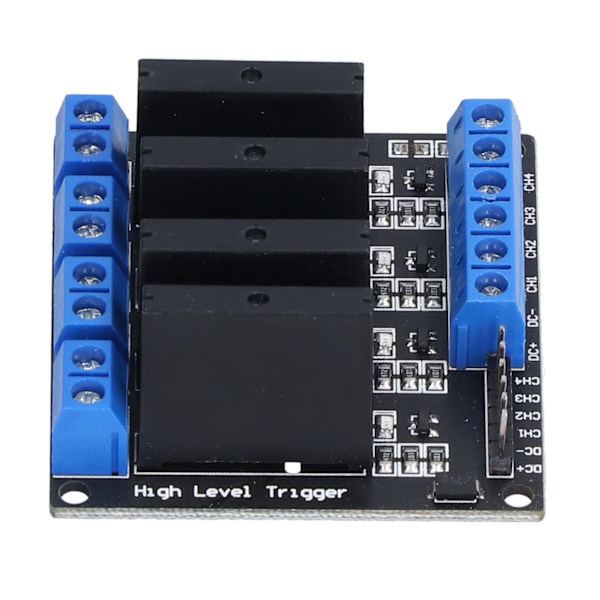 Relémodul 4-kanals solid state-relémodul med sikring for DIY-elektronikkentusiaster