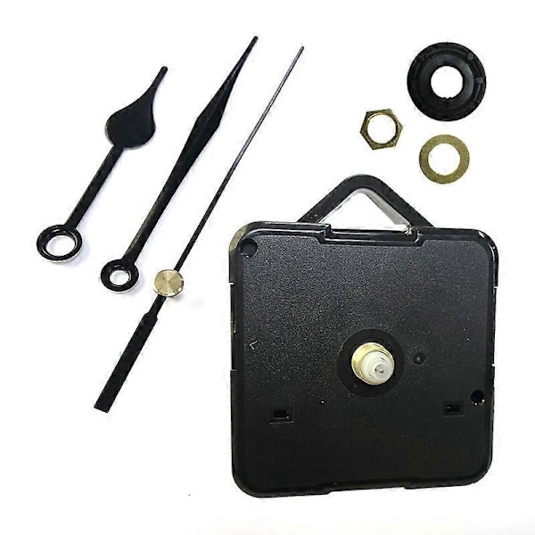 2 Set Svart Quartz Klockrörelser Mekanism Quartz Klockmotor & Visare Tyst Svep Vägklocka Korsstygn Batteridriven Vägklocka Rörelsesats B