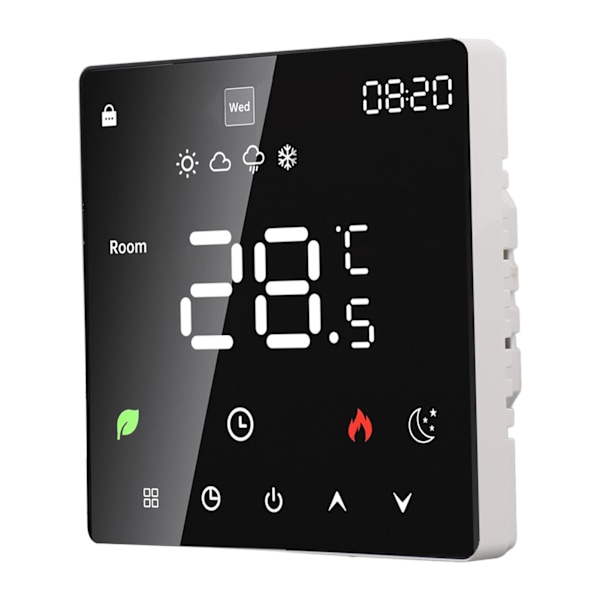 3A Digital Termostat med LCD-skærm Smart Programmerbar Termostat med Touchscreen Hydronisk Kedel Termostat AC 90V‑240V WiFi