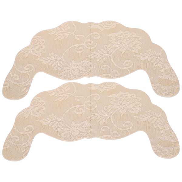 Nipple Cover Stickers Engangs Selvklæbende Blonder Usynlige U-formede Underbukser BH Pads (Khaki B)