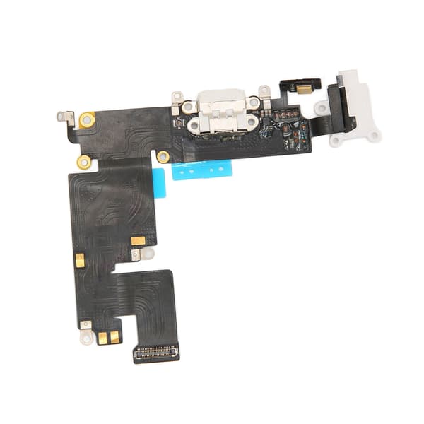 Telefonladeport Flexkabel med Hodetelefonport Mikrofonfunksjon for IPhone 6 Plus Hvit