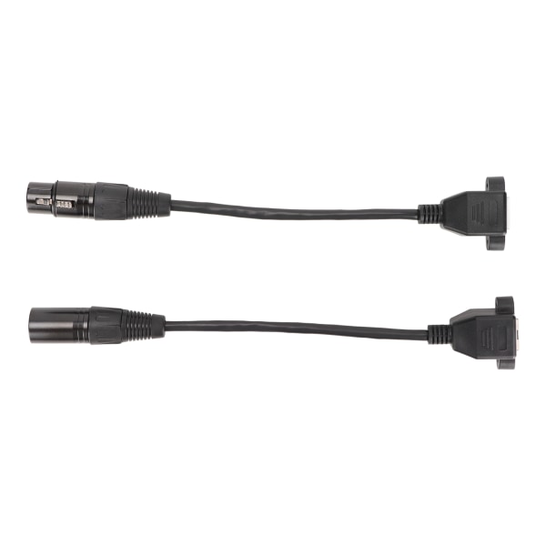 2 kpl XLR3–RJ45-kaapeli 3-pin Plug and Play -naaras XLR-verkkojohto LED-nauhatallennusstudioon