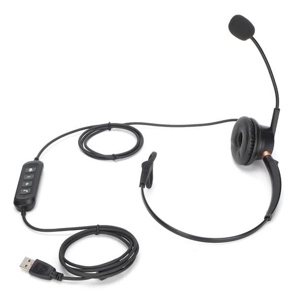 Telefonheadset Enkeltøre Kontor USB-telefonheadset med mikrofon og lydkontrol
