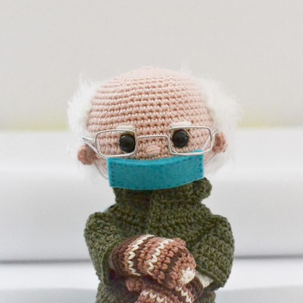 Bernie Sanders-docka 2021, handgjord Bernie Sanders-plyschleksak, perfekt souvenirgåva