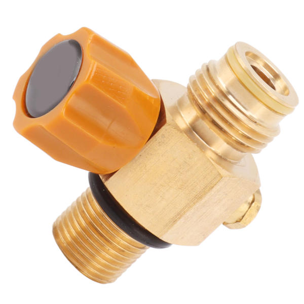 G1/2 14 CO2-cylinderpåfyllningsadapter Högtrycks M18x1.5 Påfyllningsadapter CO2-ventil Adaptergängkonverter 5000psi Maximalt tryck Guld