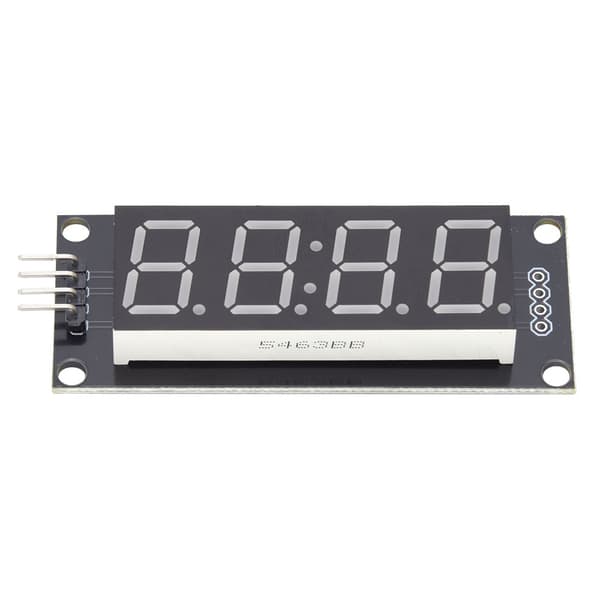 LED-displayrörsmodul 4-siffrig 7-segment passar för Arduino Använd bibliotek TM1637.hGul
