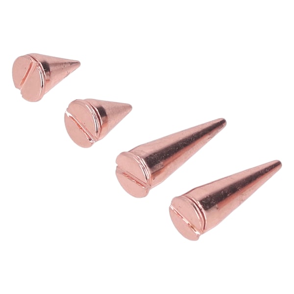 20 st 7x10mm 7x20mm Punk Cone Spikes Nitar Roséguld Metall Galvaniserad Spike Skruv Nitar För DIY Kläder Väskor