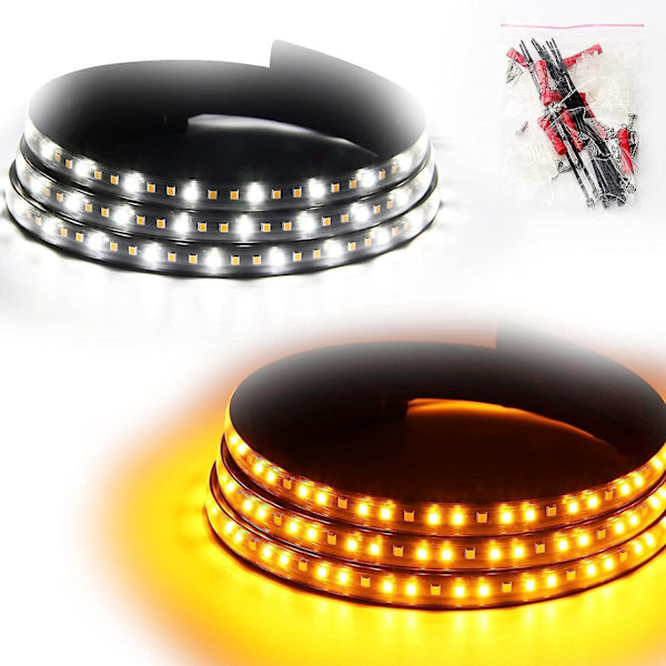 2 stk Fleksible LED Running Board Lys for Pickup Trucks Nødsidemarkør Blinklyslyslist