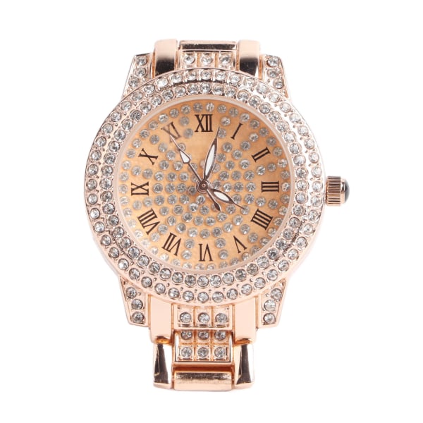 Watch Retro Elegant romerska siffror Urtavla Shiny Rhinestone Luminous Design Quartz Watch för Party Office Travel