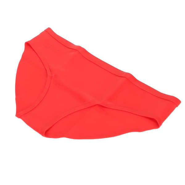 Badshorts för kvinnor, röd, mjuk, elastisk, sömlös, menstruationsskydd, silikon, för simbassäng