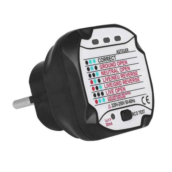 BSIDE AST01 Bærbar Profesjonell Automatisk Stikkontakttester Detektor (220V EU-plugg)