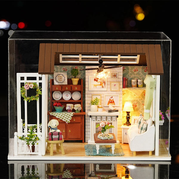 DIY Dockhus Dockhus Miniatyr Handgjord Dockhus Kit Perfekt DIY Present