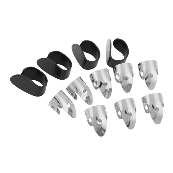 12 st Gitarrplektrum Bas Tumskydd Instrument Tillbehör Set Kit för Spelning