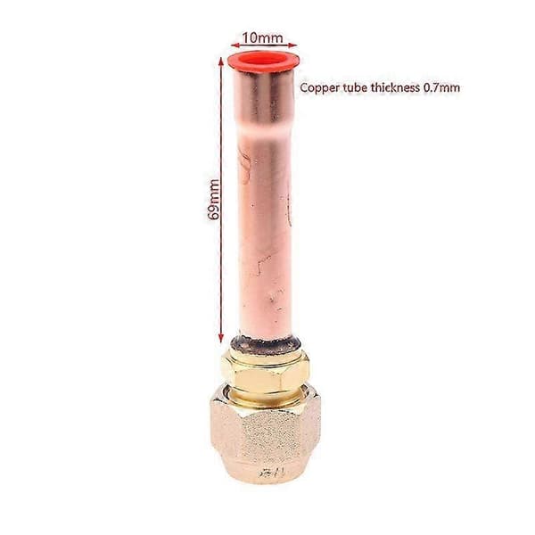 2026 1PC Air Conditioning Copper Pipe with Forged Brass SAE 1/4 3/8 5/8 1/2 3/4 Threaded Connection Adapter -20 to 120℃ A4