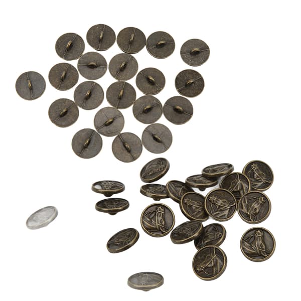 Knapper DIY Antikk Bronse Rund Gravert Hestehode Sinklegering Knapp Dekorasjon