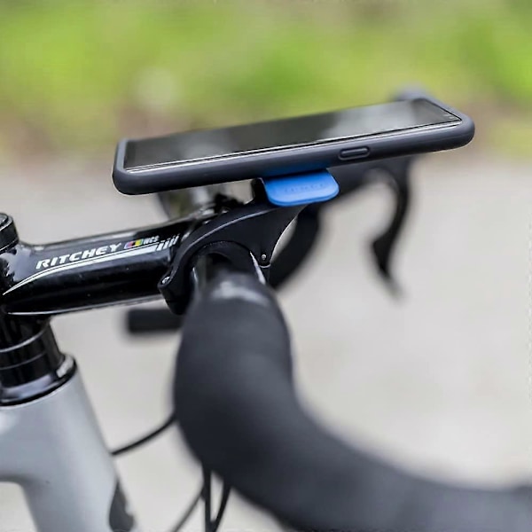 Sininen/Musta Etukiinnike Polkupyörän Etukiinnike iPhone- ja Samsung Galaxy -puhelimille