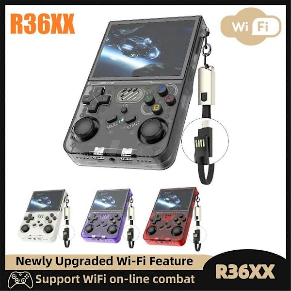 R36XX Retro Pelikonsoli 64G 14000+ Peliä WiFi 3,5 tuuman näyttö A