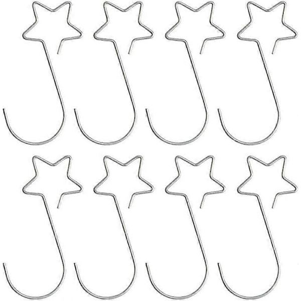 100 Stykker, Julekuleklips, Juletre Hengekrok, S Form Julekulekroker, Kulehenger, Julepyntkroker, Julekrok. (Sølv)