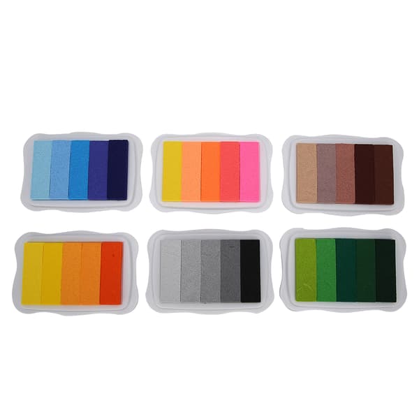 6 st gradient stämpeldyna giftfri handgjord hantverksbläckdyna tryckbearbetningsmaterial