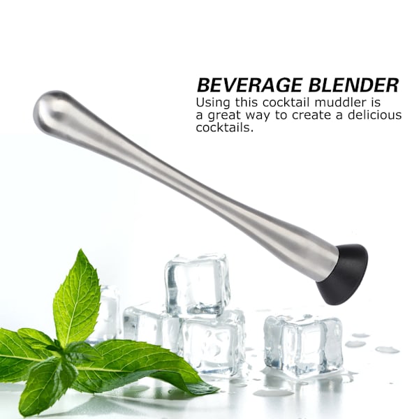 Rostfri Stål Mortel Cocktail Muddler Bar Hållbar Is Muddler Hammare Dryck Mixer