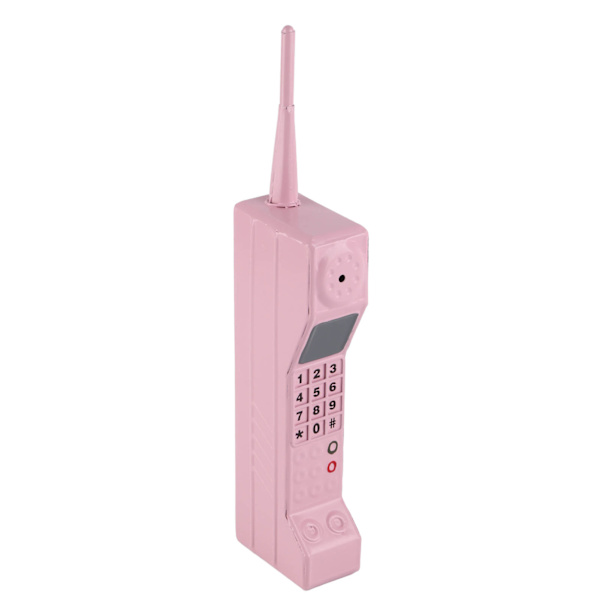 Retro mobiltelefonmodell Gammaldags mobiltelefonmodell prydnad Vintage simulering fotografiska rekvisita för hem scen rosa