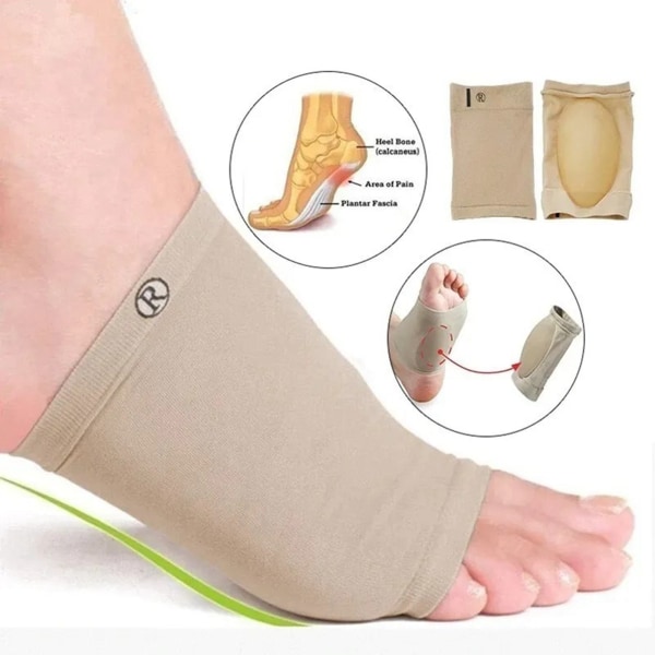 1 par Arch Support Brace Elastisk Khaki Andas Arch Pad för campingdanssporter