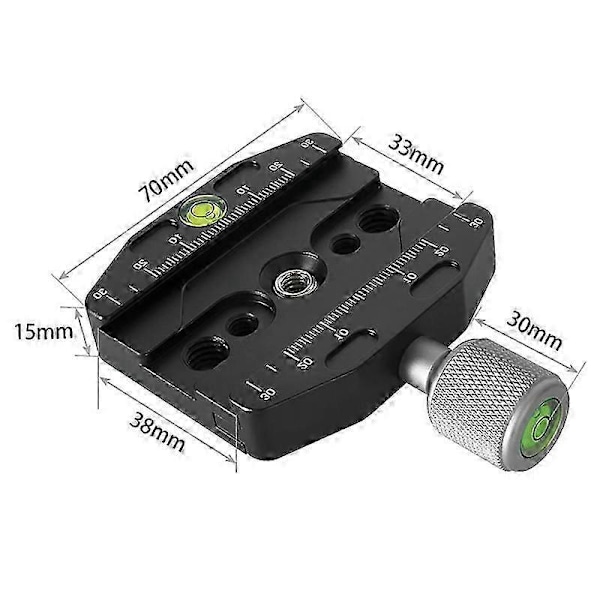 QR-70N Klemme Quick Release Plade kompatibel med Arca SWISS Tripod Kuglehoved