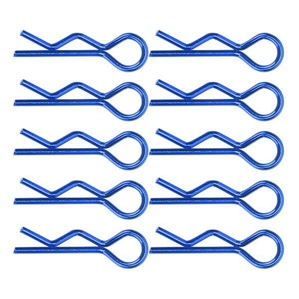 10 st 7MM RC Car Shell Clip RShape Metal Body Clips Pins för 1/5 1/6 1/8 1/10 RC Car (Blå)