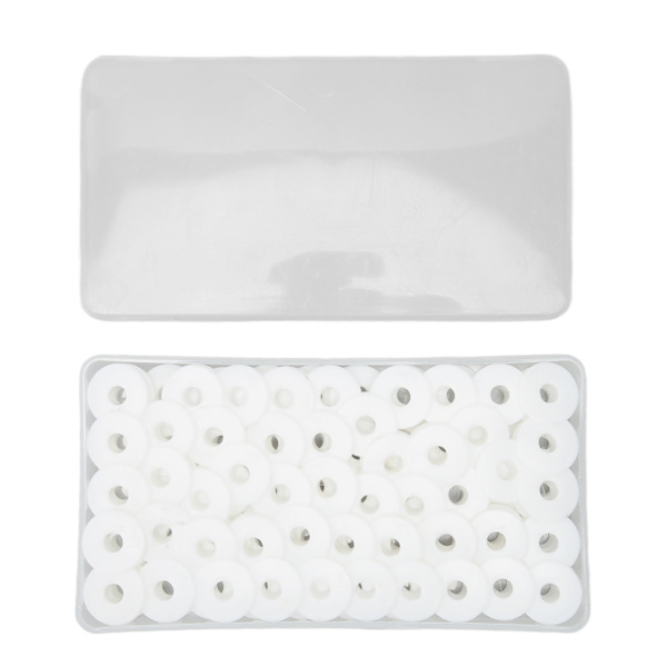 100 st Plastsymaskinspolar Bärbara plastspolar med blank kant med case för platt symaskin