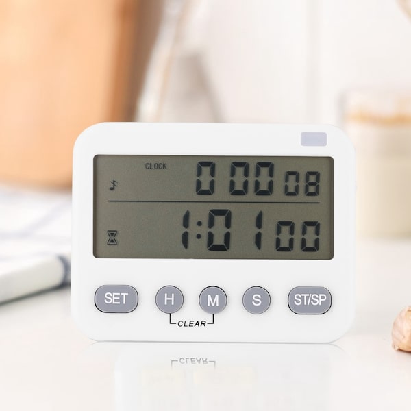 Hushåll Kök Matlagning Timer Tyst Vibrationsväckarklocka Påminnelse Tidmätare