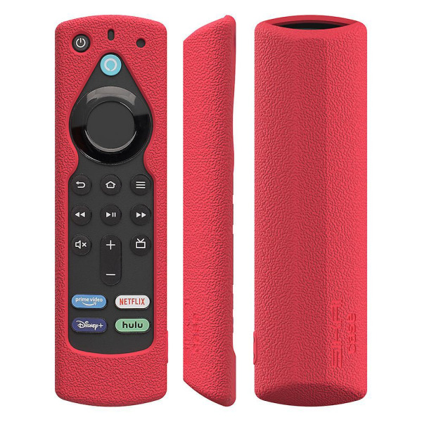 2021 skridsikker stødsikker silikonebeskyttelsescover til Alexa Voice Remote (3. generation), Fire TV Stick 4K og Fire TV Stick 4K Max